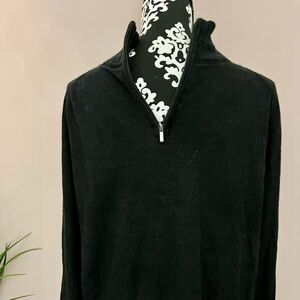 TRAVELSMITH Silk & Cashmere Quarter Zip Sweater